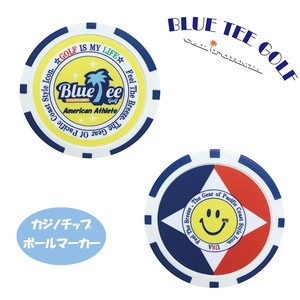 ★4送料無料オークションBLUE TEE ツリー（イエロー）/スマイル（レッド）ブルーティーゴルフ【 ネイビー：カジノチップ　ボールマーカー】