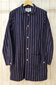 128BH NEIGHBORHOOD 15ss DEALER STRIPE C-COAT ネイバーフッド 151AQNH-JKM01【中古】