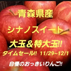 ★期間限定★青森県産 シナノスイート りんご 大＆特大玉 家庭用 6~8玉