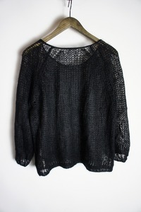 UNUSEDアンユーズド × URUウル mesh knit モヘア メッシュ ニット スパイダー US0753 黒618O