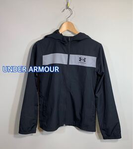 UNDER ARMOUR アンダーアーマー　ボーイズブラック　インナーメッシュパーカー:YXL☆TS-405 