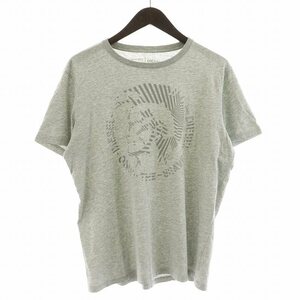 ディーゼル DIESEL Tシャツ カットソー 半袖 クルーネック リフレクタープリント ブレイブマン L グレー 00ALNK R091B