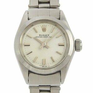 1円 稼働 ロレックス ROLEX 6618 1879969 自動巻き オイスター パーペチュアル 白文字盤 SS×SS レディース 腕時計