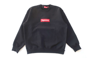 (L)Supreme Box Logo CrewneckシュプリームボックスロゴクルーネックスウエットBLACK