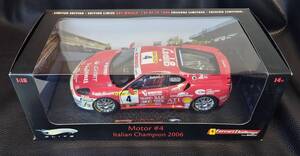 新品 1/18 フェラーリ F430 チャレンジ Team MOTOR4 No.4 イタリアンチャンピオン 2006