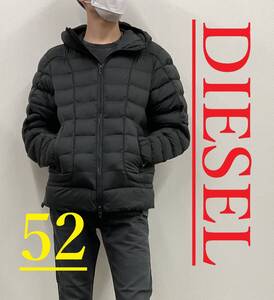 ディーゼル　パテッド ジャケット　サイズ52　A14720 0BHAZ 9XX　W-STONE JACKET　3124　フード付き　スタイリッシュ　ステッチ デザイン