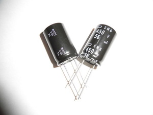 日本ケミコン　高耐圧・電解コンデンサー　450V　56μF　2個　26