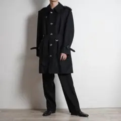 Aquascutum トレンチコート シルバーボタン ブラック/OW380