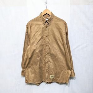 美品 21AW WTAPS ダブルタップス BD 03 LS／COTTON. TWILL ボタンダウン コットン ツイル 長袖シャツ サイズ01 ボタンダウン ベージュ系