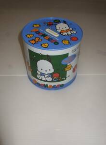 サンリオ ポチャッコ 貯金箱 缶 高さ11cm×直径12cm/トーヨー/当時物/SANRIO/1996　30万貯金缶　約30万円