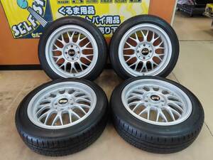 ☆BBS 鍛造 アルミ RG-F RG397 5.5J RG390 6J 15インチ +45 4穴 PCD100 シルバー ル・マン5 165/55R15 4本 中古 極上 美品 FORGED☆