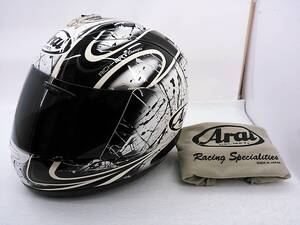 【送料無料】良品 Arai アライ RX-7 RR5 REA レイ Lサイズ スモークシールド付き ヘルメット ジョナサン・レイ