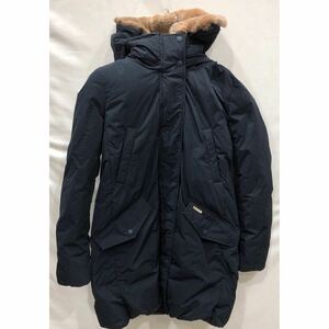 【Woolrich】ウールリッチ COCOON ESKIMO ラビットファー付 ダウンコートネイビー ダウンジャケット XS wwcps2725d ts202410