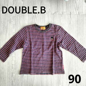 【ダブルビー】DOUBLE.B　ボーダー　カットソー 90　長袖　ミキハウス