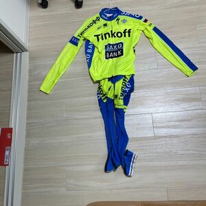 プロ　サイクルチーム　Tinkoff 長袖ジャージ　ロングビブパンツ　ともにサイズM 上下セット ハロウィン