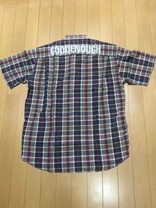 GOODENOUGH 背ロゴ チェック半袖シャツ 中古 Mサイズ