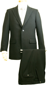 A3 夏 サマー シングル ブラック フォーマル スーツ 紳士 ワンタック 黒 718-0 送料無料
