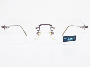 ∞【デッドストック】Mr.JUNKO ミスタージュンコ 眼鏡 メガネフレーム 258-11 51[] メタル ツーポイント ブラウン ジュンココシノ □H8