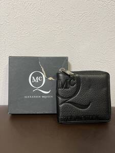 新品箱付 McQ ALEXANDER McQUEEN エンボス カウレザー ウォレット / マックキュー アレキサンダーマックイーン EMBOSS WALLET 2つ折り 財布