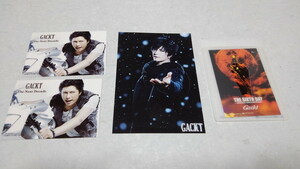 □　ガクト Gackt　【　フォトカード + 非売品カード2枚 + ネームカード(ケース入り)　】　美品♪