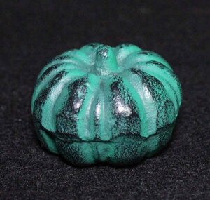 金属工芸◆置物　かぼちゃ　鉄製◆3.1cm iron pumpkin　文鎮　書鎮　 ペーパーウエイト 南瓜　重り