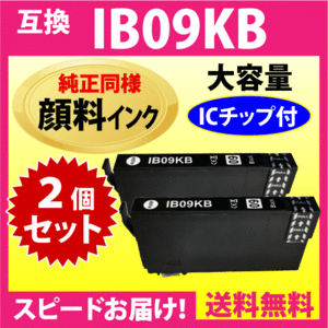IB09KB ブラック〔純正同様 顔料インク〕2個セット IB09KAの大容量 エプソン 互換インク プリンター PX-M730F対応 目印 電卓