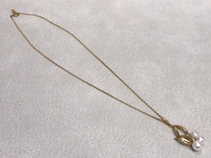 【MIKIMOTO ミキモト パール付ネックレス】【K18ネックレスチェーン/40cm】【パール4～6㎜超珠3連】【4.1g】【送料無料】