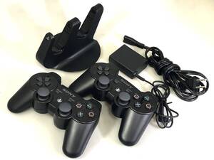 ☆SONY 純正 PS3 DUALSHOCK3 充電スタンド CECH-ZDC1J コントローラー2台付き♪