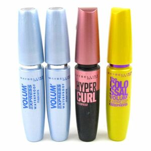 メイベリン マスカラ ハイパーカールウォータープルーフ他 4点セット まとめて コスメ PO レディース MAYBELLINE