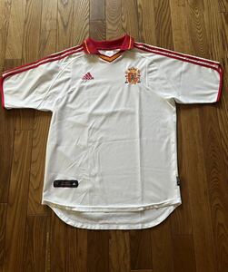 【激レア】2000年 スペイン代表　ビンテージユニフォーム adidas 半袖　選手仕様　正規品　ヴィンテージ　当時物　 