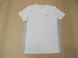 H-007-5 未使用 adidas アディダス ロゴ 半袖【M】Tシャツ ホワイト レディース 品番HM8318 (タグ無し)