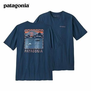 1000円スタート　パタゴニア patagonia Tシャツ　半袖　丸首　背中イラスト　コットン　文字ロゴ　男女兼用　XS-3XL　サイズ選択可能 TT170