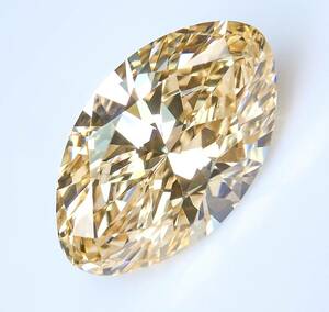 【１００円～】1.101ｃｔ！VS1！天然ダイヤ FANCY LIGHT YELLOWISH BROWN（ナチュラルカラー）OV