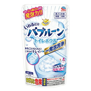 アース製薬 らくハピ いれるだけバブルーン トイレボウル トイレ洗浄剤 一発泡洗浄 180g 686411