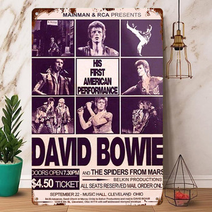 Rock Poster / ロックポスター【 デヴィッド・ボウイ / David Bowie 】メタル ポスター /ブリキ看板/ヴィンテージ/メタルプレート-5