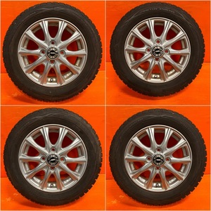 スタッドレスタイヤセット WEDs AXEL 13インチ 4J +45 4穴 100 155/65R13 オッティ ピノ モコ ゼスト ルークス ライフ アルト ワゴンR等に