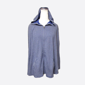 ★SALE★Slic Slic/スリックスリック★ボーダーポンチョ (Blue/Grey/S)