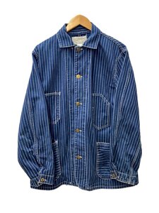 BOOTLEGGERS◆BOLLWEEVIL CORT INDIGO WABASH/カバーオール/42/コットン/IDG/ストライプ