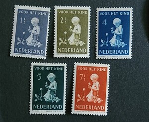 オランダ 1940年 児童福祉 5種完 OH