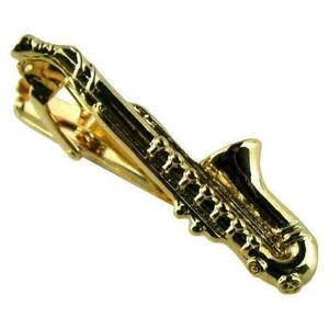 ★ネクタイピン ユニーク サックス SAX 楽器 音楽 ゴールド【送料無料】★