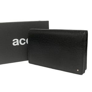 未使用 ace. エース カードケース 名刺入れ レザー ブラック