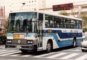 【 バス写真 Lサイズ 】 西鉄 懐かしのS型1987年式 ■ 4243北九州22か2090