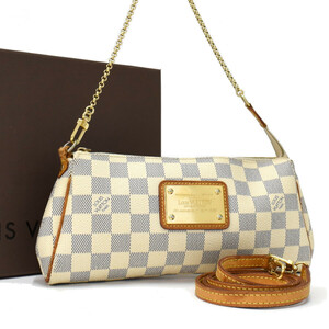 ルイヴィトン エヴァ 2way チェーンバッグ ショルダー N55214 ダミエアズール ホワイト LOUIS VUITTON Eva