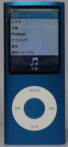 iPod nano,MB732J,8GB,ブルー,中古,モニター難あり,バッテリー難あり