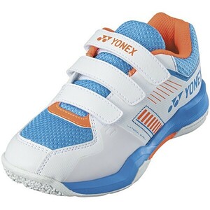 【SHBSF1JB(175) 19.0】YONEX(ヨネックス) バドミントンシューズ ストライダーフロージュニア ホワイト／スカイブルー新品未使用2024モデル