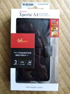 【 レザーケース 】　Xperia A4(SO-04G)　手帳　ブラック　PD-SO04GPLFYDBK　エレコム