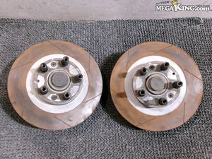 FD3S RX-7 RX7 純正 フロント ハブ ナックル 社外 ブレーキ スリットローター 17インチ用 左右セット 13B 約314mm / R8-1582