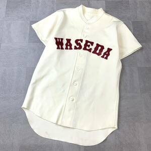 希少 良品 早稲田大学 野球部 ユニフォームシャツ メンズ Mサイズ REWARD #14
