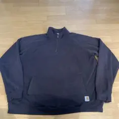 ハーフジップスウェット トレーナー Carhartt カーハート2XL 古着