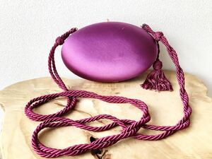【PRADA】ヴィンテージプラダ　サテン地　卵型　ポシェット　ショルダーバッグ　紫